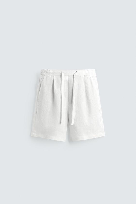 Men’s premium Off-White Linen Shorts – Relaxed Fit | Summer Essential |