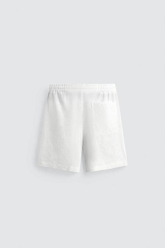 Men’s premium Off-White Linen Shorts – Relaxed Fit | Summer Essential |