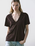 Women's Premium Supima Cotton V neck T-shirt