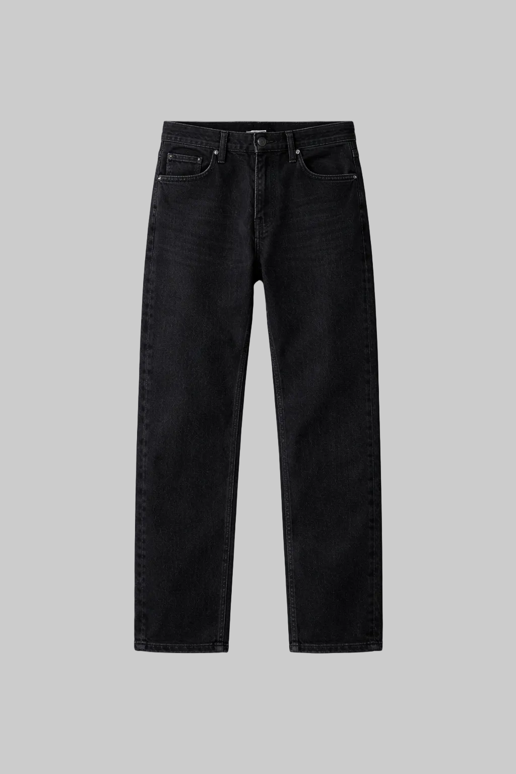 Mens essential Black Denim Jeans – Refined Straight Fit