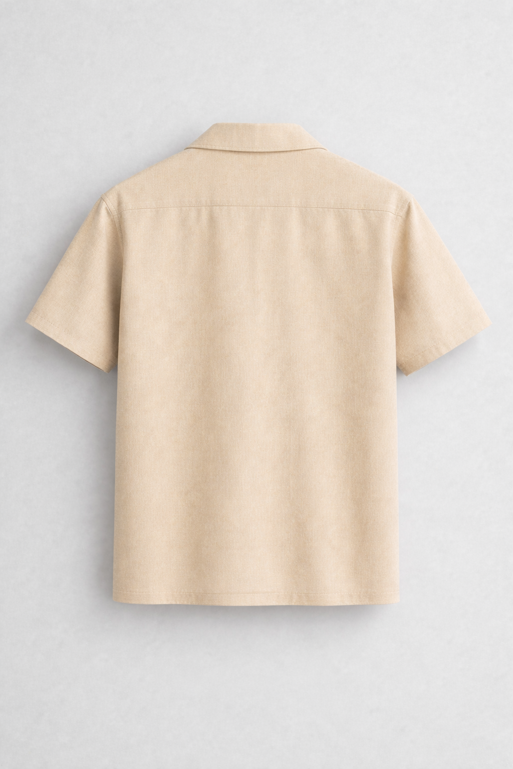 Luxe Linen Blend Relaxed Resort Shirt – Beige