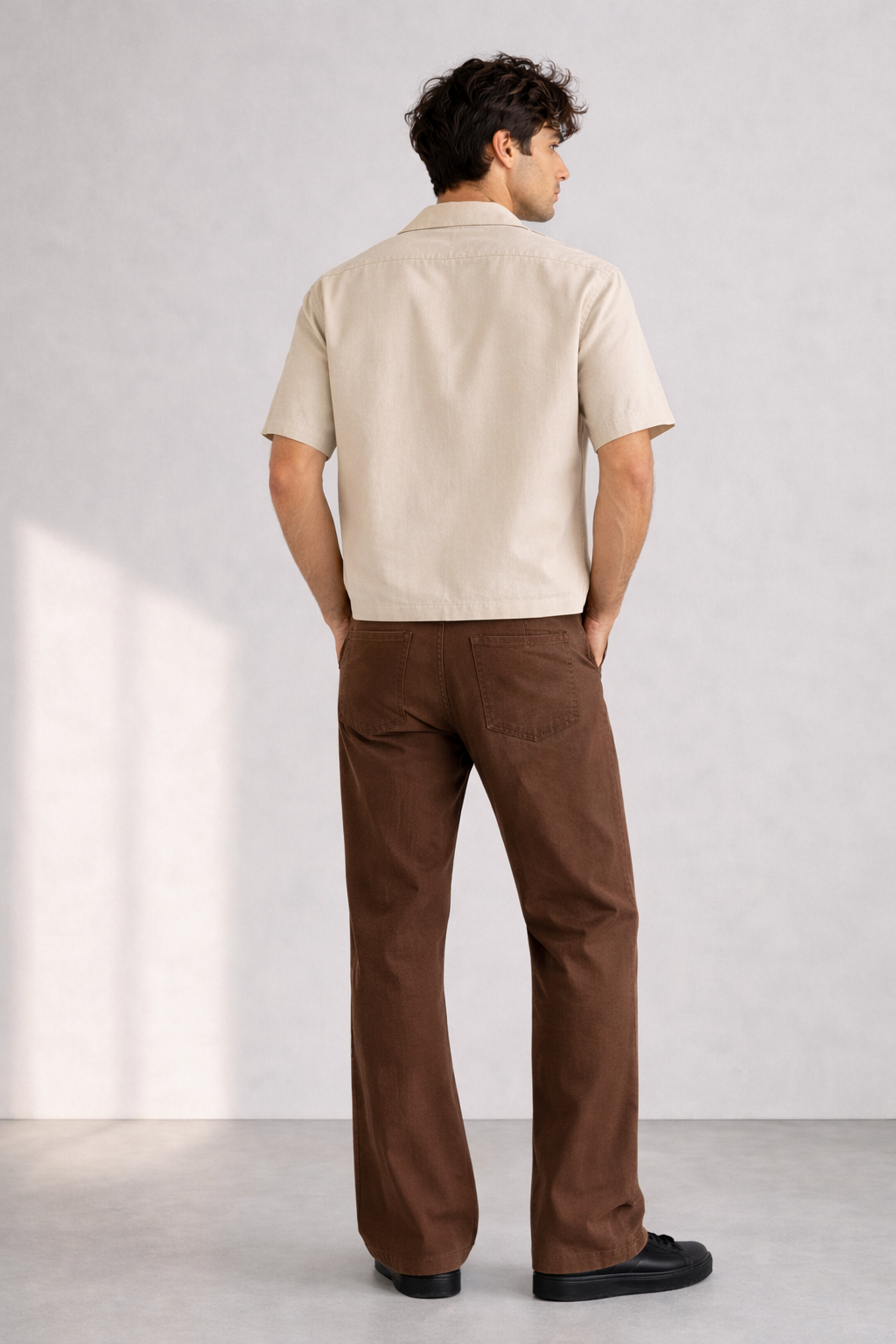 Luxe Linen Blend Relaxed Resort Shirt – Beige
