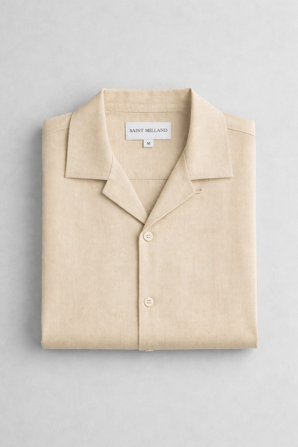 Luxe Linen Blend Relaxed Resort Shirt – Beige