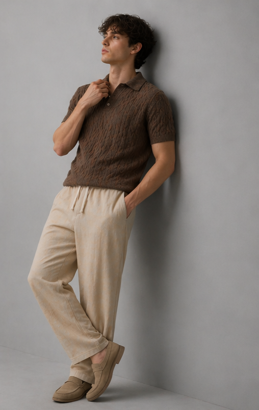 Men's premium pure linen drawstring trousers | Summer Essentials |
