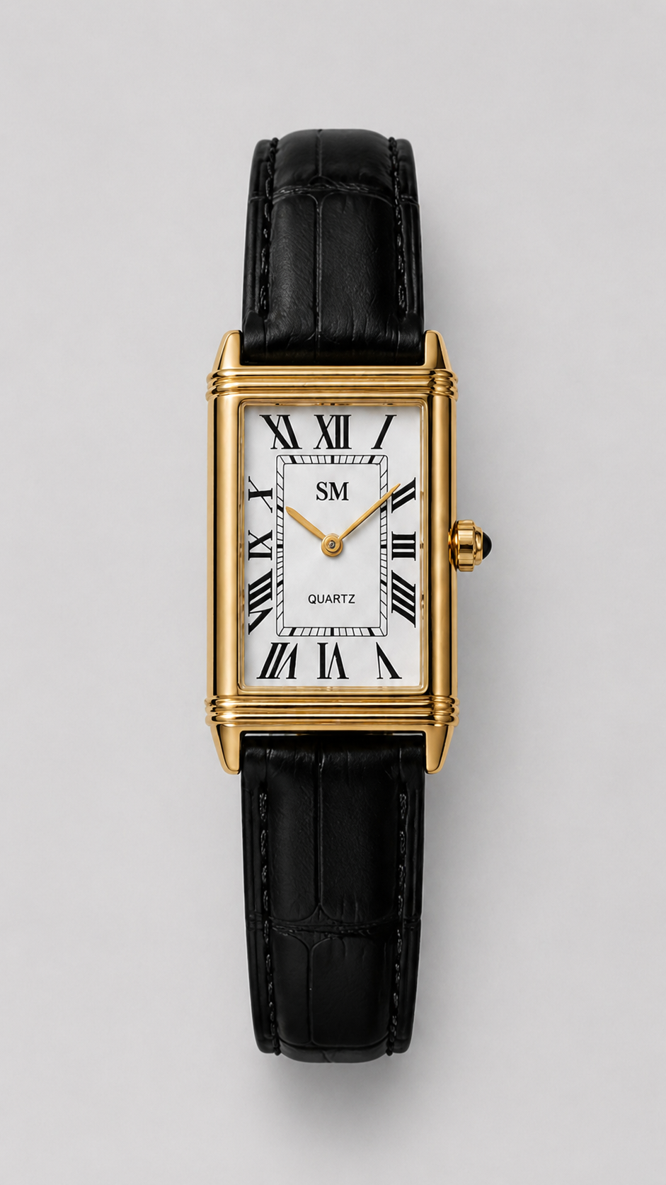 Men's clasic old money rectangle watch