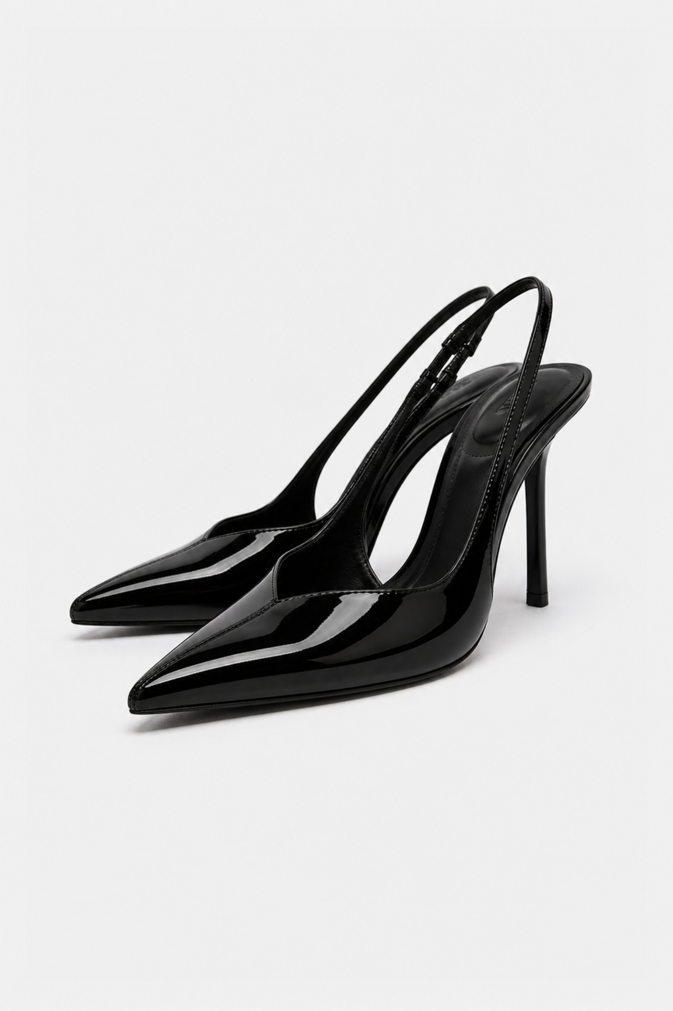 Women's premium Velouré Black Patent Heels