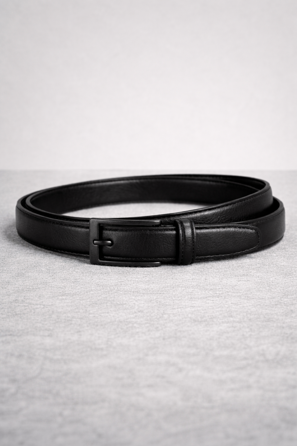 mens premium pure leather slim belt