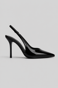 Women's premium Velouré Black Patent Heels
