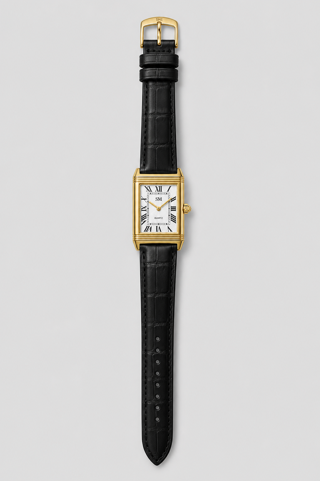 Men's clasic old money rectangle watch