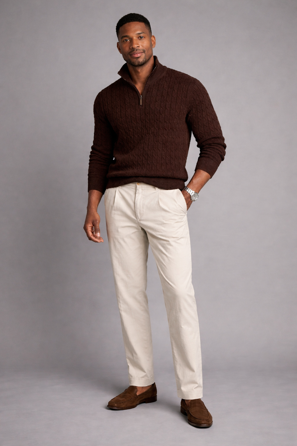 Men's premium Luxe off-white Chinos  | Summer Essential