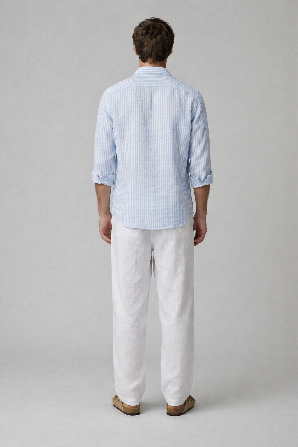 Men's premium Linen-Cotton Striped Shirt – Effortless Summer Elegance